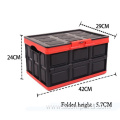 Practical portable folding car storage box with lid